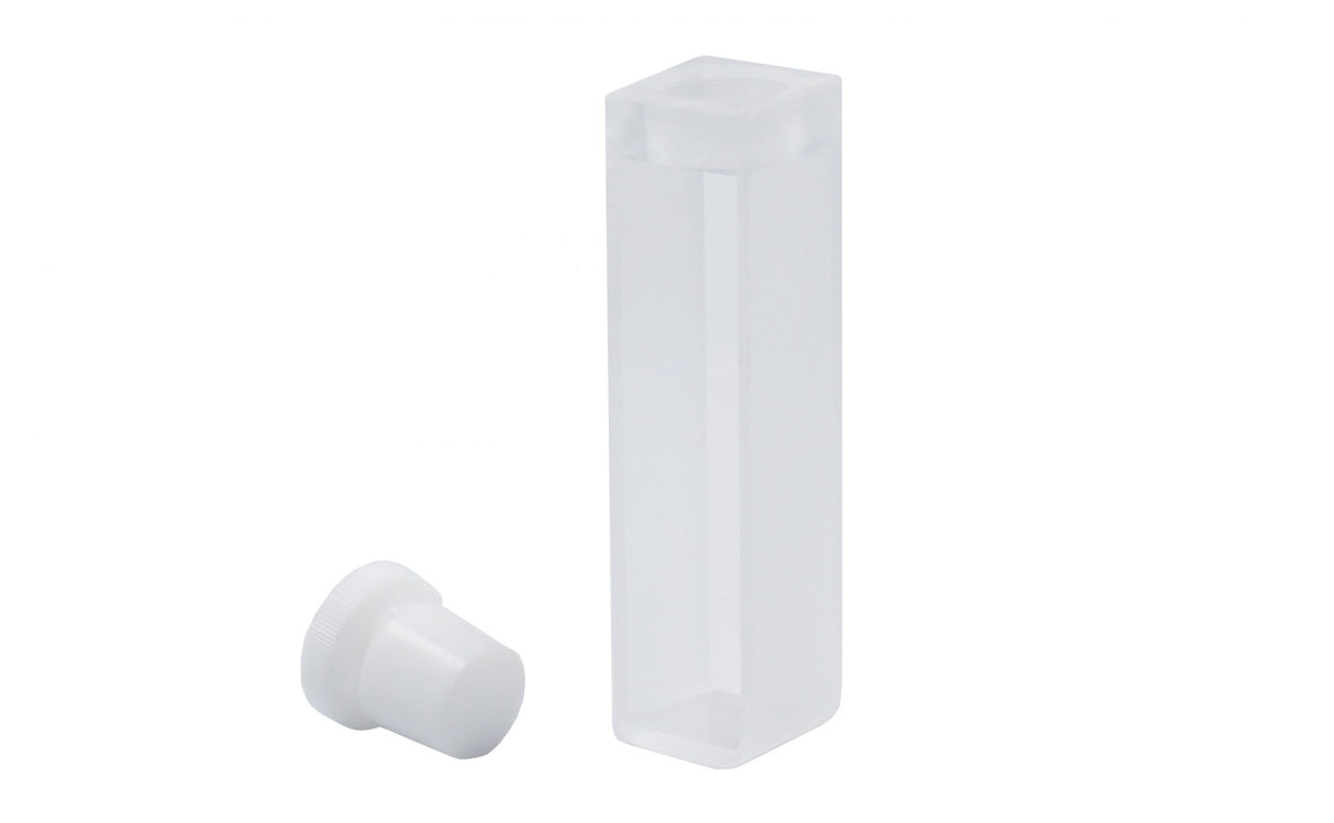Rectangular CD quartz cell with PTFE stopper, 10 (L) x 10 (W) mm